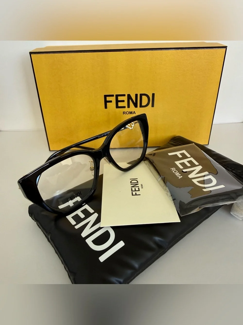 NEW!!! Fendi women eyeglasses FE50100F 001 Authentic